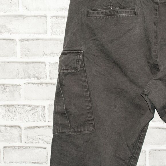 MSGM Cropped Cargo Pants Gray Cotton Made in Italy Size 54 - Picture 10 of 12